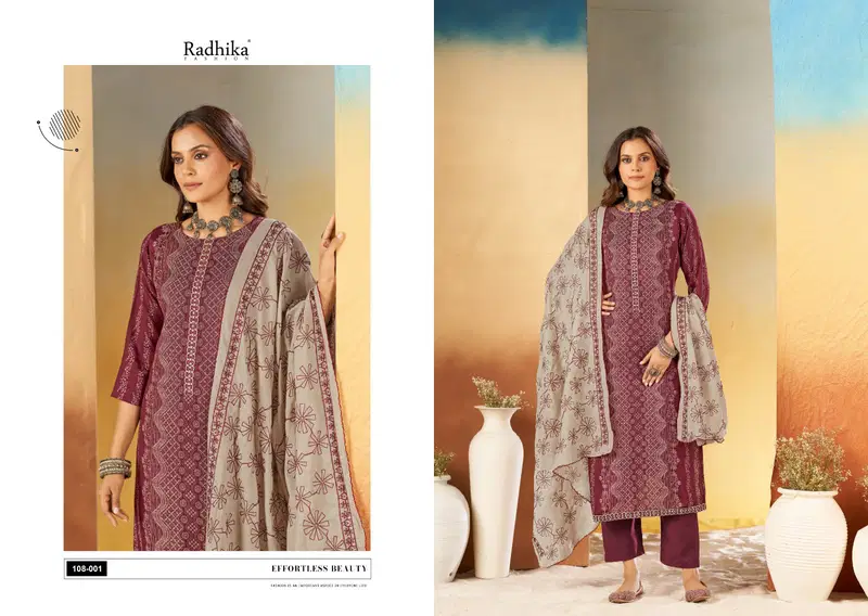  Azara Black Berry by Radhika  Vol 16 Cotton Dress Material Collection